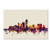 Trademark Fine Art Indianapolis Indiana Skyline by Michael Tompsett, 30x47-Inch Canvas Wall Art
