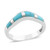 Southwest Fashion Jewelry Band Ring for Women 925 Sterling Silver Kingsman Turquoise Size 6