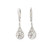 Sterling Silver earrings - filigree teardrop on leverback earwires - jewelry gift for women