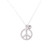 Paialco 925 Sterling Silver Peace Sign Pendant Necklace 16-2 Inches