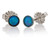 Sterling Silver stud Earrings for women Blue Opal 4mm small posts