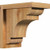 Ekena Millwork COR06X08X12NEB01RDF New Brighton Rough Sawn Corbel with Backplate