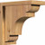 Ekena Millwork COR06X08X12NEB01RDF New Brighton Rough Sawn Corbel with Backplate