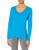 Hanes Womens V-Neck Long Sleeve Tee  Deep Dive  X-Large