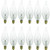 Sunlite 40CFC-25-12PK Flame Tip 40W Incandescent Petite Chandelier Light Bulb  Candelabra -E12- Base  Crystal Clear Bulb -12 Pack-