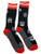 Super Mario Bros Dungeon Mario 8 Bit Crew Sock Pair Black