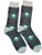 Super Mario Bros Luigi and Mushroom Crew Sock Pair Grey