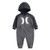 Hurley Baby Boys Long Sleeve Hooded Coverall  Black Heather  3M