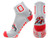 NCAA Ohio State Buckeyes Mens Quarter Socks  Gray-Scarlet-Black-White