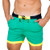 Taddlee Men Swimwear Solid Basic Long Swim Boxer Trunks Board Shorts Swimsuits  Green  Medium