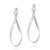 Handcrafted Open Teardrop Twist -925 Sterling Silver Post Dangle Earrings