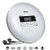 HONGYU Slim Portable CD Player With LCD Display, Shockproof Function Anti-Skip Protection Personal Compact Disc Player With Earphone And Power Adapter (White)