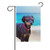 Hokkien Doberman Dog in Pink Sunglasses Garden Flag Banner 12 x 18 Inch Decorative Garden Flag for Outdoor Lawn and Garden Home Décor Double-Sided