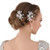 Missgrace Bridal Vintage Hair Pins Wedding Crystal Hair Pins Flower Headpiece Silver Leaf Hair Pins Wedding Hair Accessories -Pack of 3-