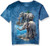 The Mountain unisex child Asian Elephants T Shirt  Blue  Large US