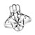 AeraVida Gorgeous Hamsa Hand and Lotus Blossom -925 Sterling Silver Ring -9-
