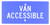 NMC TMA1H Traffic Sign  Legend VAN ACCESSIBLE  6 Length x 12 Height  Aluminum 0-063  White on Blue