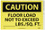 NMC C87PB CAUTION - FLOOR LOAD NOT TO EXCEED ----- LBS-SQ- FT - 14 in- x 10 in- PS Vinyl Caution Sign with Yellow-Black Text on Black-Yellow Base