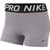 Nike Womens Pro 3 Training Short -Gunsmoke-Heather-Black-Black  Large-
