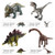 CEKtoys Realistic Looking Dinosaurs Jumbo Plastic Assorted Dinosaur Figures 13" Pack of 4