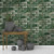 Stone Wallpaper Vinyl Wallpaper Peel and Stick Wallpaper Self-Adhesive Wallpaper Dark Green Brick Wallpaper for Wall Decor Film Roll  17-7×236