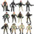 Liberty Imports 12 Pack - Special Forces Army Combat SWAT Soldier Action Figures with Military Weapons and Accessories -4-Inches-
