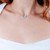 14k Gold Filled Opal Hamsa Choker Necklace- Designer Handmade Minimal Collar- Length 13-5 inch - 3 inch