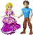 Disney Princess Rapunzel and Eugene Fitzherbert  2 Dolls  Royal Clips Fashion  One-Clip Skirt