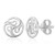 SUVANI Sterling Silver Cut Open Tiny Celtic Knots Symbol Round Circle Post Stud Unisex Earrings 7 mm