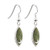 Solvar Rhodium Plated Connemara Marble Droplet Drop Earrings