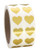 Gold Heart Shaped Sticker Labels  1-2 Diameter  1000 per Roll-5 inch