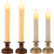 4Pcs Flameless Taper Candles Flickering Candles Wax Taper Candlesticks Battery Operated LED Candles Tealight Candles LED Pillar Candles Electric Tea L