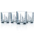 Luminarc Double Old Fashioned Drinking Glasses Parallels Drinkware  Short  Set of 4  Clear