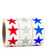 1 Metallic Red  Silver and Blue Stars Shape Foil Sticker Labels  500 Labels per Roll  3 Rolls  1 Inch Diameter