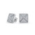 Mens Square Cubic Zirconia Square Micro Pave CZ Geometric Pyramid Stud Earrings For Men For Women 925 Sterling Silver