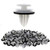 XMHF 100 Pcs Plastic Rivet 9mm Hole Car Door Trim Panel Retainer Clip White