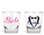 Wedding Shot Glasses - Bride and Groom Shot Glass - Groom Drinking Team Bachelor Party Wedding 2 oz -Bride and Groom-