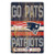 WinCraft NFL New England Patriots 11x17 Wood Sign  Team Color  One Size
