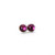 Tiny Rhodolite Garnet Stud Earrings  3mm Pink Studs in Sterling Silver