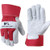 Heavy Duty Double Leather Palm Work Gloves with Safety Cuff  Extra Large -Wells Lamont 4050-  Red-White