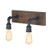 LNC 2-Light Vanity Lights Wall Sconce Black Wall Lamp Industrial Bathroom Wall Lighting