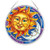 Amia Celestial Sun and Moon Medium Circle Glass Suncatcher  Multicolor