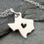 Heart of Texas State Charm Necklace - 925 Sterling Silver  18
