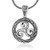 Suvani Jewelry Sterling Silver Triskele Triskelion Triple Spiral Celtic Knot Braided Rope Edge Charm Pendant 18