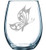 C M Butterfly stemless wine glass
