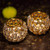 Gold Crystal Tea Light Candle Holders Sparklers Wedding Candelabra Housewarming Dining Room Coffee Table Decorative Centerpiece -Set of 2- - Diwali Ho