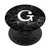 Cute Letter G Monogram Initial Socket Grip  Black Marble PopSockets Grip and Stand for Phones and Tablets