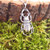 Stag Beetle Charm Necklace - Sterling Silver Necklace - Gift for Her