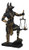 Ebros Ancient Egyptian God Anubis with Scales of Justice Statue Gods of The Dead and Afterlife Weighing The Heart Against Ostrich Feather Figurine 10