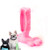 CHPOO Dog Chew Toothbrush Teeth Stick Toothbrush Cleaning Toys Pet Dental Oral Care Natural Rubber Bite Resistant Chew Dog Toys -L  7-Pink L-